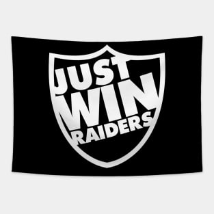 Just Win Raiders Shield (Just Win Baby) Tapestry