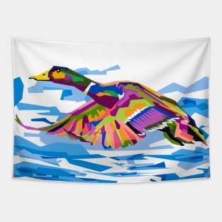 Flying bird in WPAP Tapestry