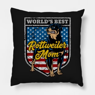 Worlds Best Rottweiler Mom Pillow