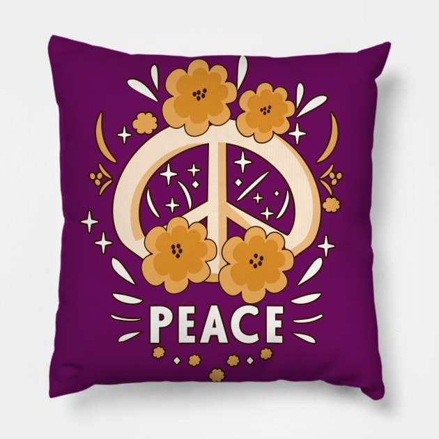 Just Peace Pillow by Tees For UR DAY