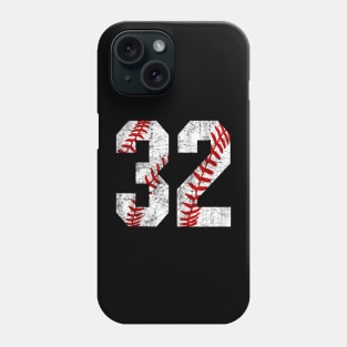 Vintage #32 Baseball Laces Baseball Mom Jersey Love Baseball Phone Case