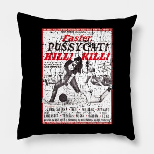 Vintage Faster, Pussycat! Kill! Kill! Faster 1980s Pillow