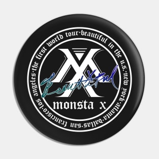 MONSTA X Beautiful World Tour US Stops Logo V2 Pin