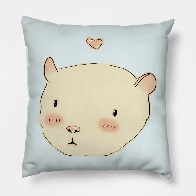 Hamster's love Pillow by SelAmiko