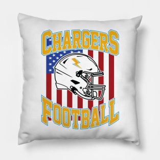 Retro Chargers Football Pillow