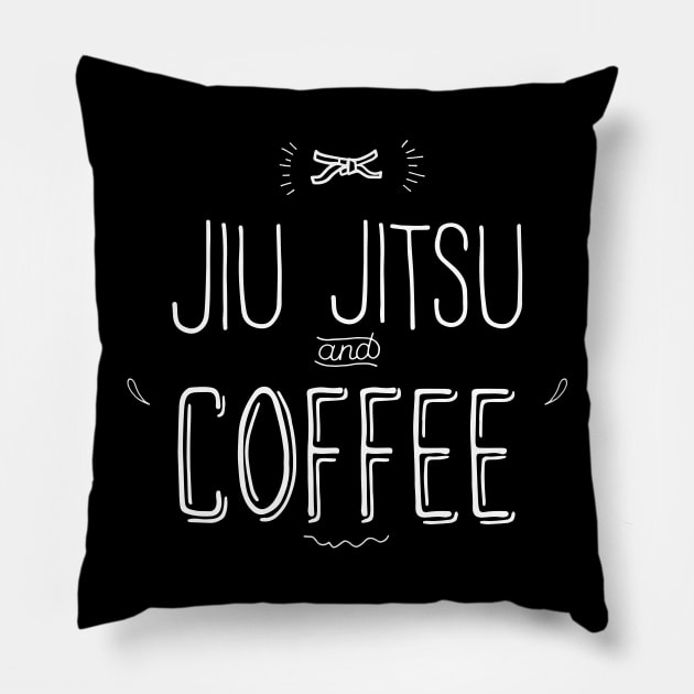 Jiu Jitsu and Coffee Pillow by Claudiaco