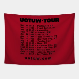 Union Tour Dates (Black) Tapestry