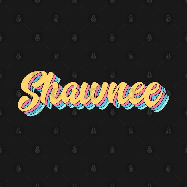 Shawnee Retro Yellow Script by modeoftravel