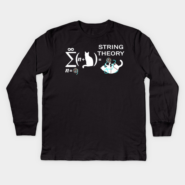 String Theory Cat Knitting Tshirt Knitting Kids Long Sleeve T