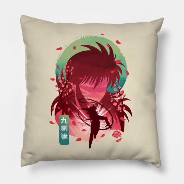 Kurama Landscape Pillow by DANDINGEROZZ