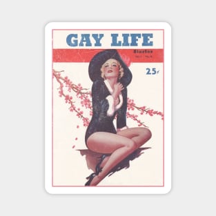 GAY LIFE STORIES - vintage retro gay book art Magnet