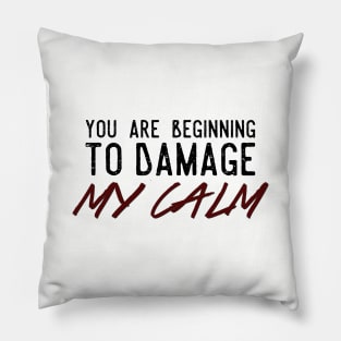 You Are Beginning To Damage My Calm Pillow