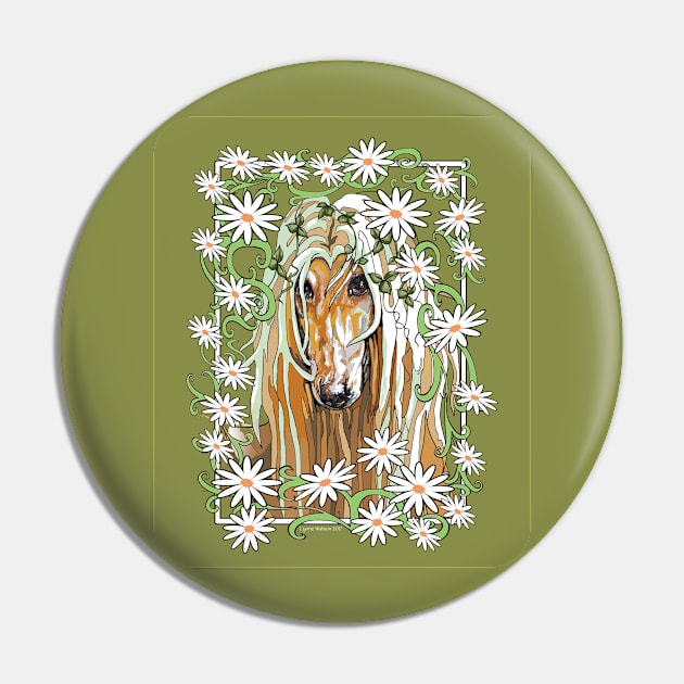 Floral Afghan Hound. Daisies. Pin by chepea2