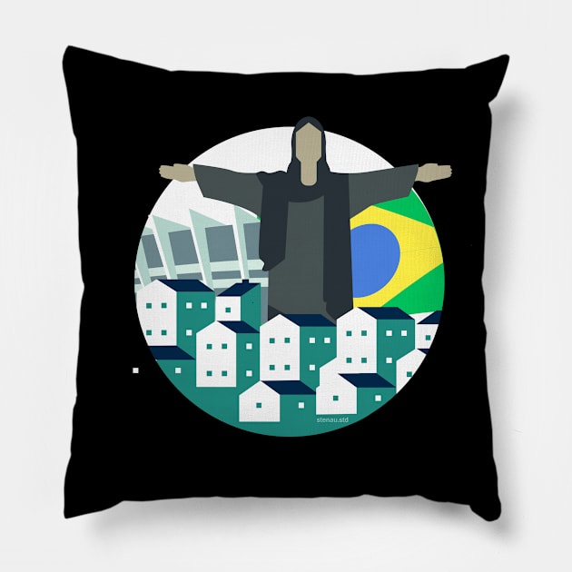 Brazil Pillow by Stenau Artwerk