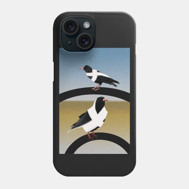 Cornish Choughs on the Beach Phone Case by colemanco