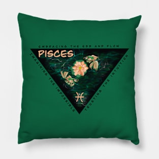 Pisces Energy - Black lettering Pillow