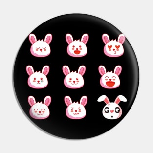 funny rabbit emoji Pin