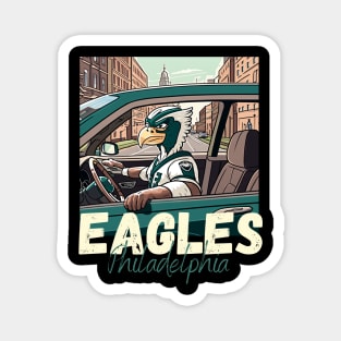 Philadelphia eagles football player graphic design cartoon style beautiful artwork Magnet