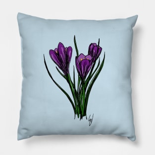 Spring Crocus Pillow