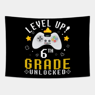 Gamer Fans Students Level Up 6th Grade Unlocked First Day Of School Tapestry