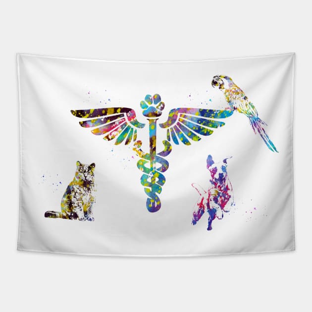 Veterinary Clinic Symbol Tapestry by erzebeth