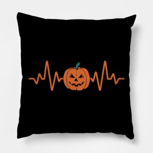 Pumpkin Heartbeat Halloween Pillow