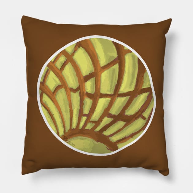 Yellow Concha - Pan Dulce Sweet Bread Pillow by That5280Lady