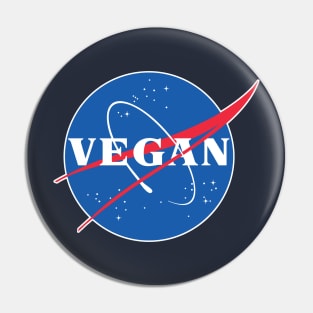 VEGAN - Nasa Parody Logo Design Pin