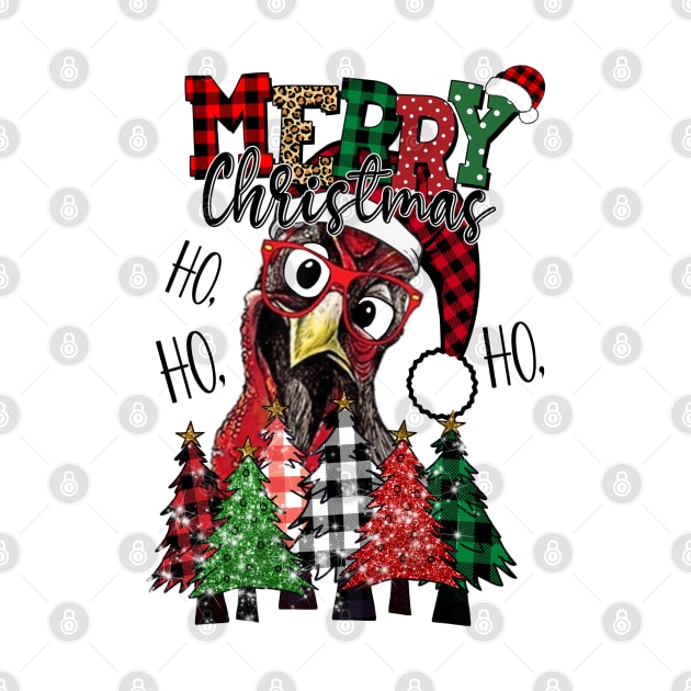 HO HO HO Merry Christmas Chicken lover, Farmer Xmas Tree by GothicDesigns