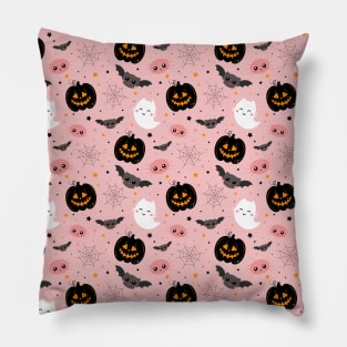 Halloween cute pink pattern Pillow