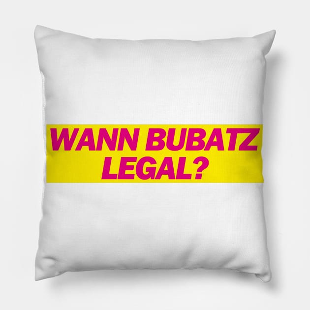 Wann Bubatz legal? - FDP Meme Spruch Pillow by Deutsche Memes