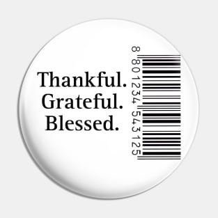 Thankful grateful blessed Pin