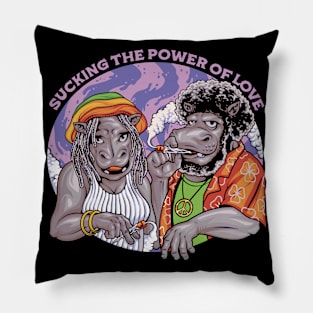 Couple Hippo Weed Pillow