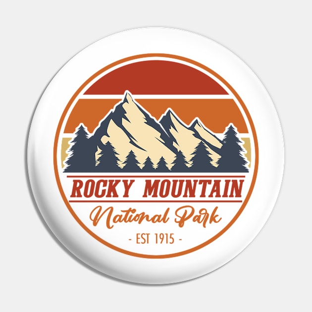 Rocky Mountains National Park Pin by OrnamentallyYou