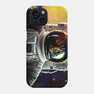 cat astronaut stars Phone Case