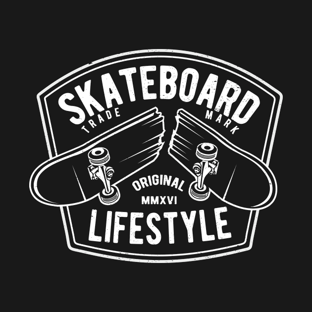 Skateboard Lifestyle Snapped Deck by Rebus28