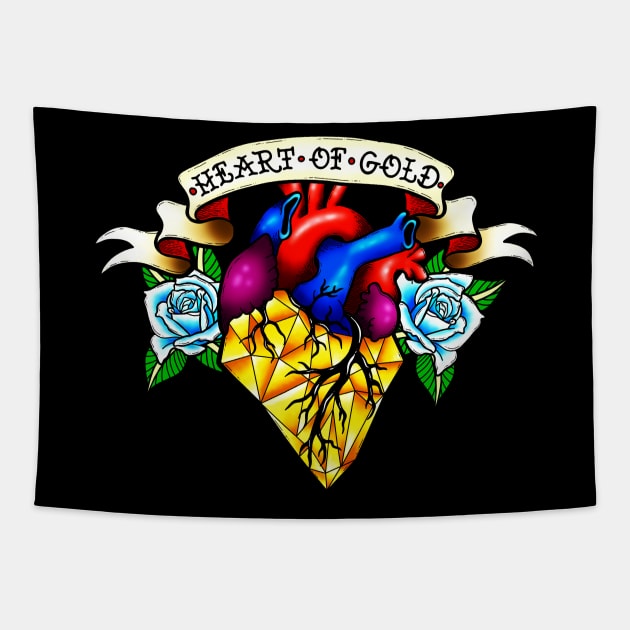 Heart of Gold Tapestry by ReclusiveCrafts