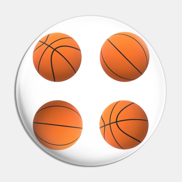 Basketball Lovers Basketballs Pattern for Fans and Players (White Background) Pin by Art By LM Designs 