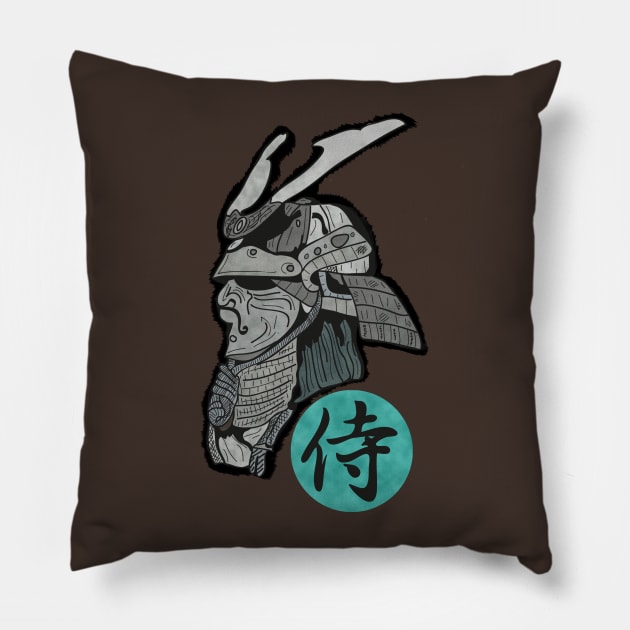 samurai Pillow by Swadeillustrations