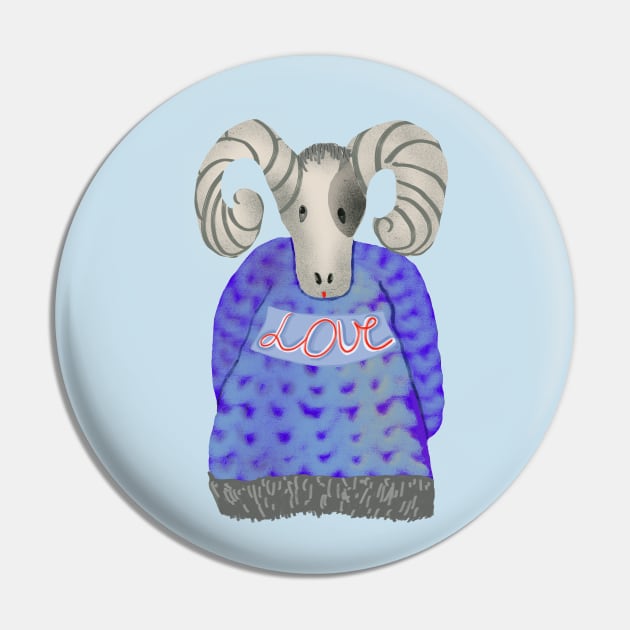 Enamored ram Pin by ArtKsenia