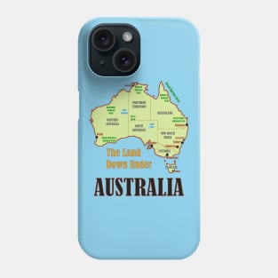 Australia Map Phone Case