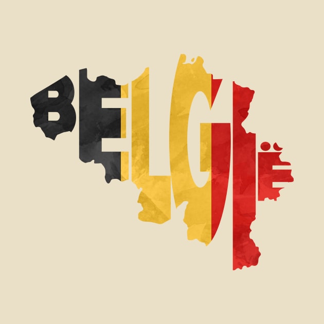 Belgium Typo Map by inspirowl