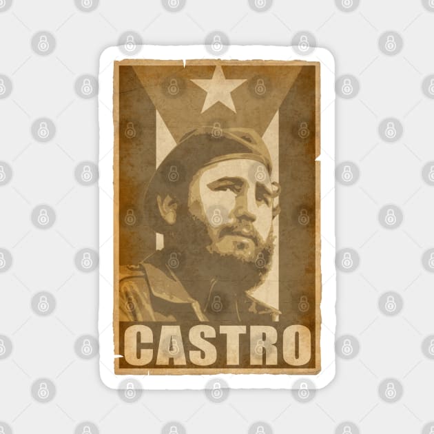 Fidel Castro Propaganda Poster Magnet by Nerd_art