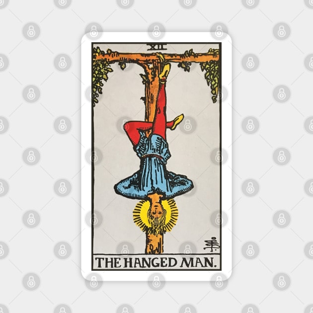 The Hanged Man tarot card Magnet by Nate's World of Tees