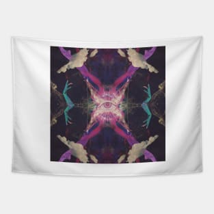 Mystical vintage eye with clouds Tapestry