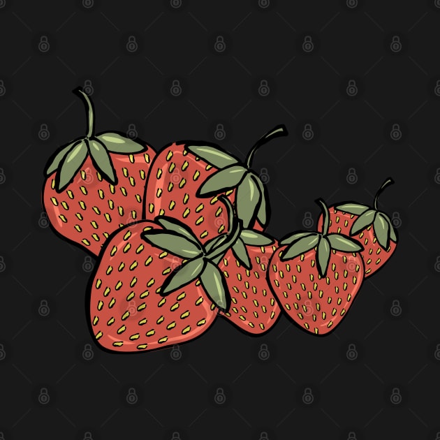 Strawberries by Scrabbly Doodles