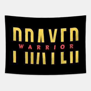 Prayer Warrior | Christian Typography Tapestry