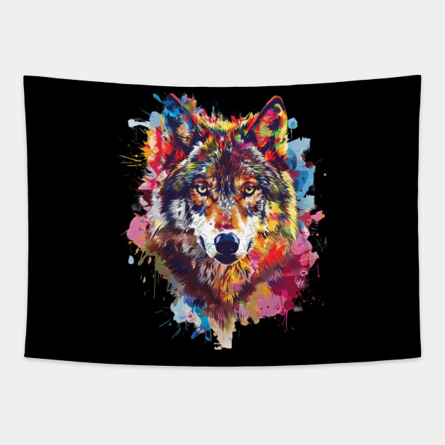 Wolf Wilderness Wisdom Tapestry by Zombie Girlshop