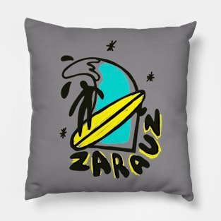 Zarauz surfing spain surfing surf design Pillow