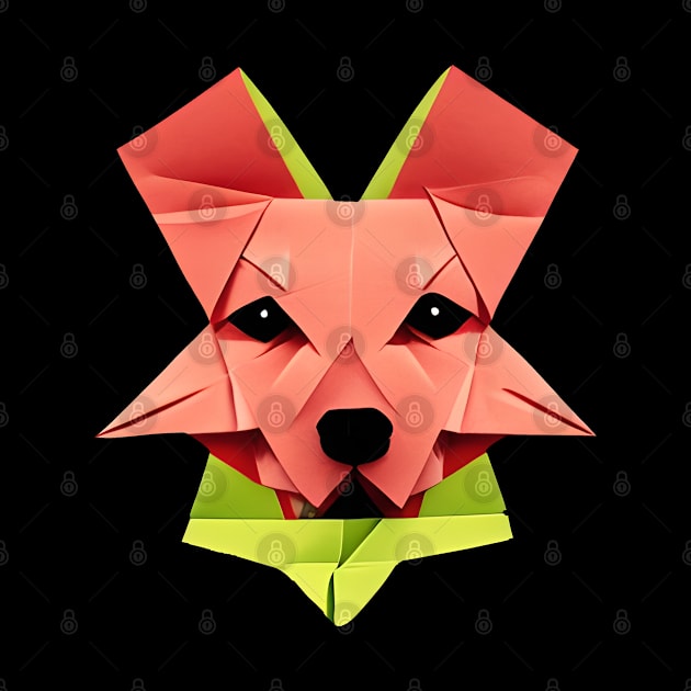 Geometric dog abstract and colorful origami style by GraphGeek